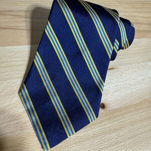 Brooks brothers Navy and Yellow Striped Repp Men's Tie